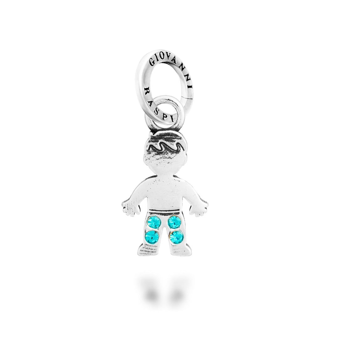 Giovanni Raspini Crystal Baby Charm - Charm en argent et zircons - 12741