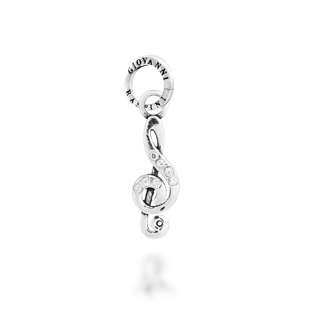 Giovanni Raspini Crystal Treble Clef Charm - Charm argent et zircon - 12753