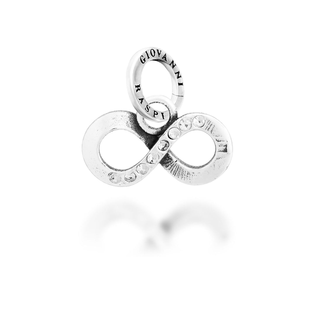 Giovanni Raspini Crystal Infinity Charm - Silver and zircon charm - 12755