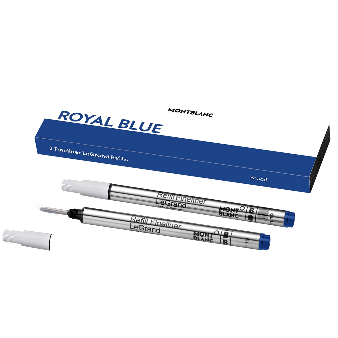 Montblanc 2 LeGrand fineliner refills, Royal Blue 128251
