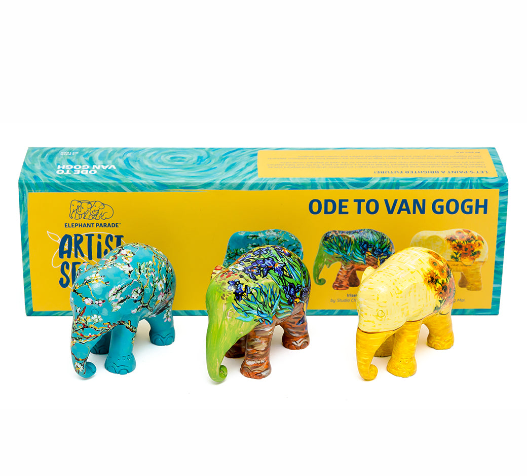 Éléphant Parade multipack EDEPHANT ODE À VAN GOGH - BLOSSOM AMANDE + IRIRES + CHEMINS MULTIPLACK ODE À VAN GOGH