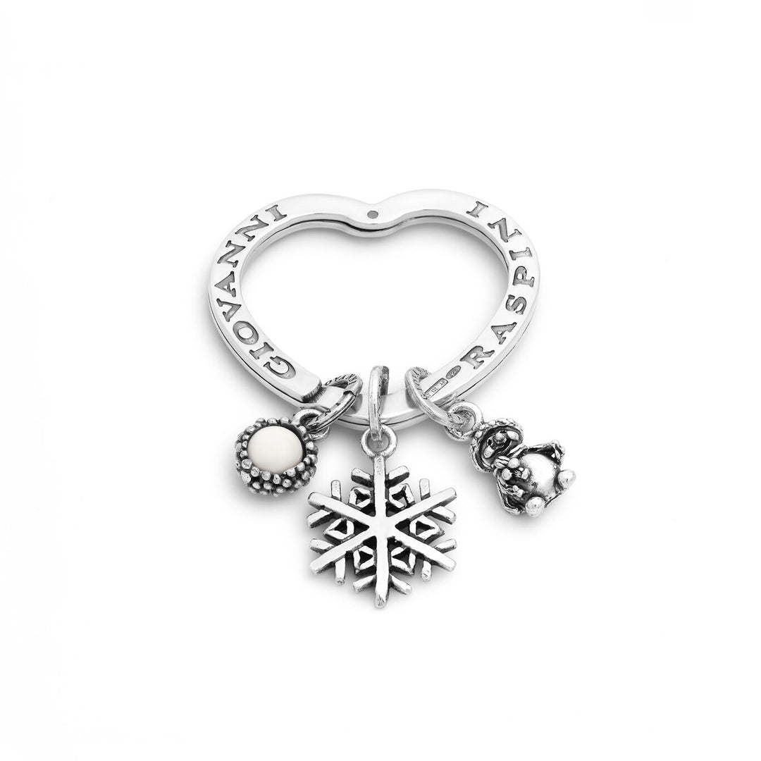 Giovanni Raspini Porte-clés Coeur de Neige argent X01626