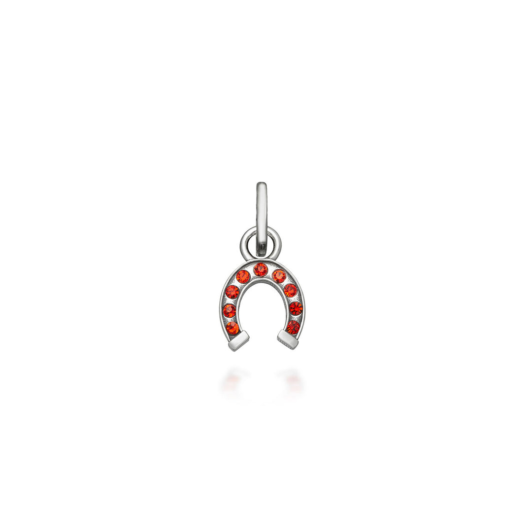 Giovanni Raspini Mini Charm Horseshoe Crystal Red 12176