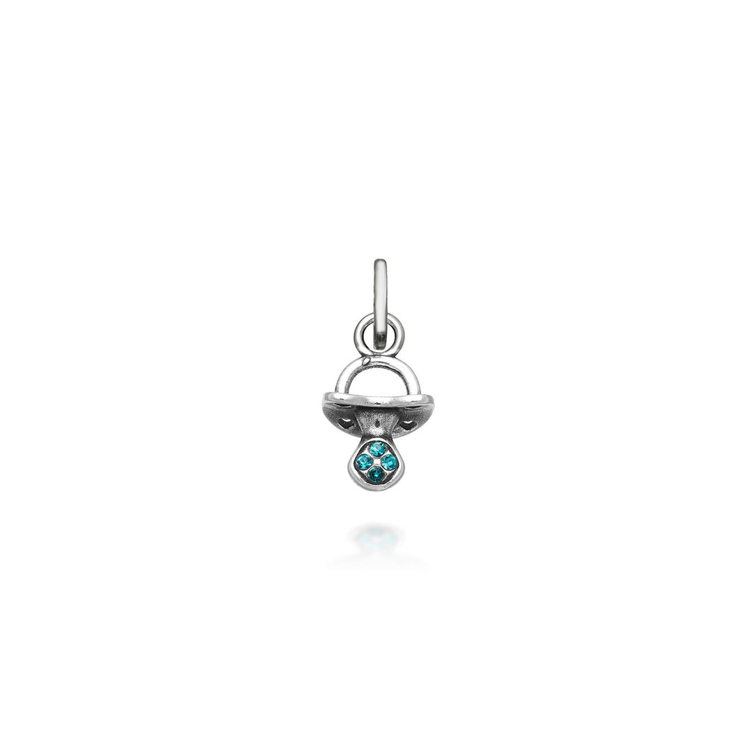 Giovanni Raspini Mini Charm Pacifier Crystal Blue 12190