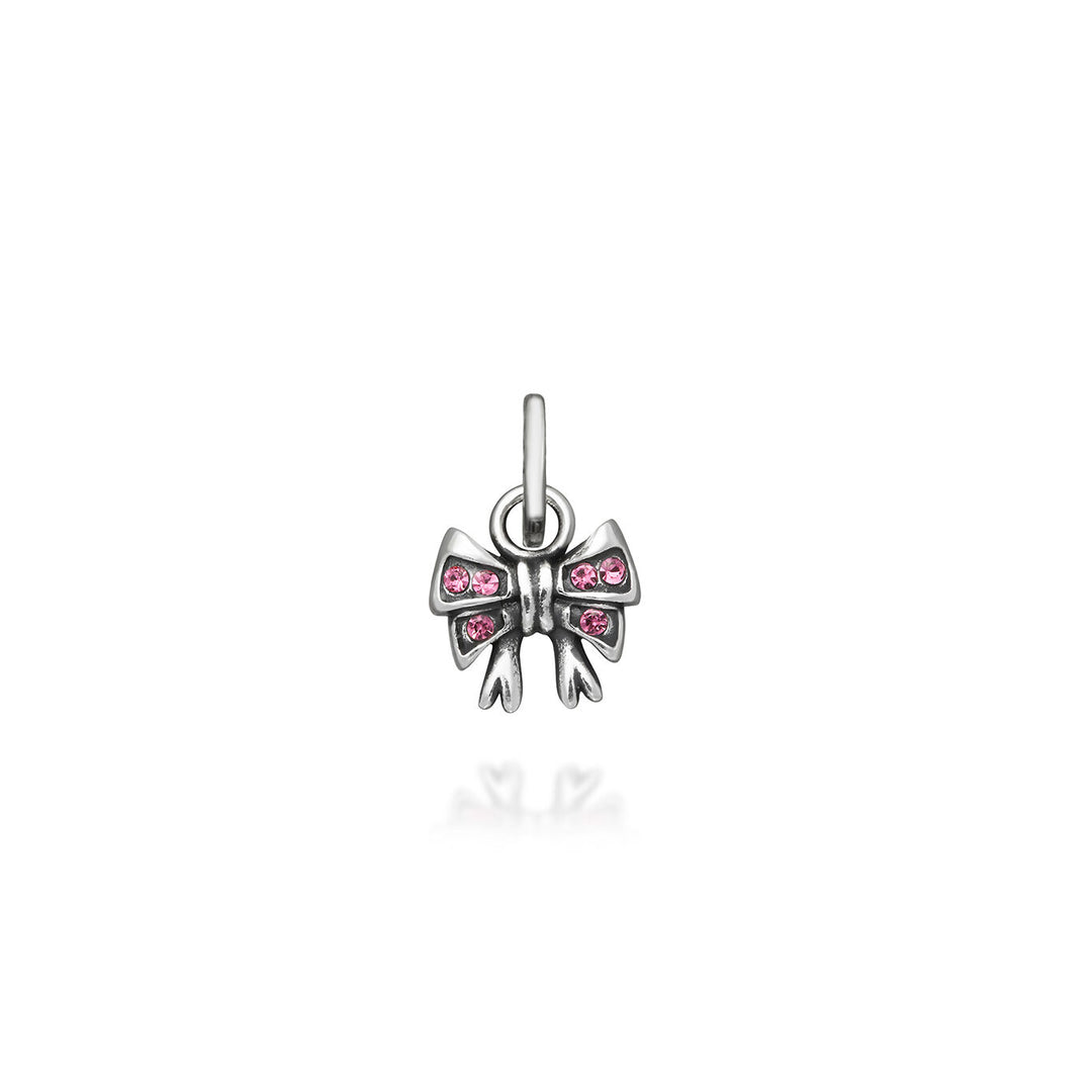 Giovanni Raspini Mini Pink Crystal Bow Charm 12194