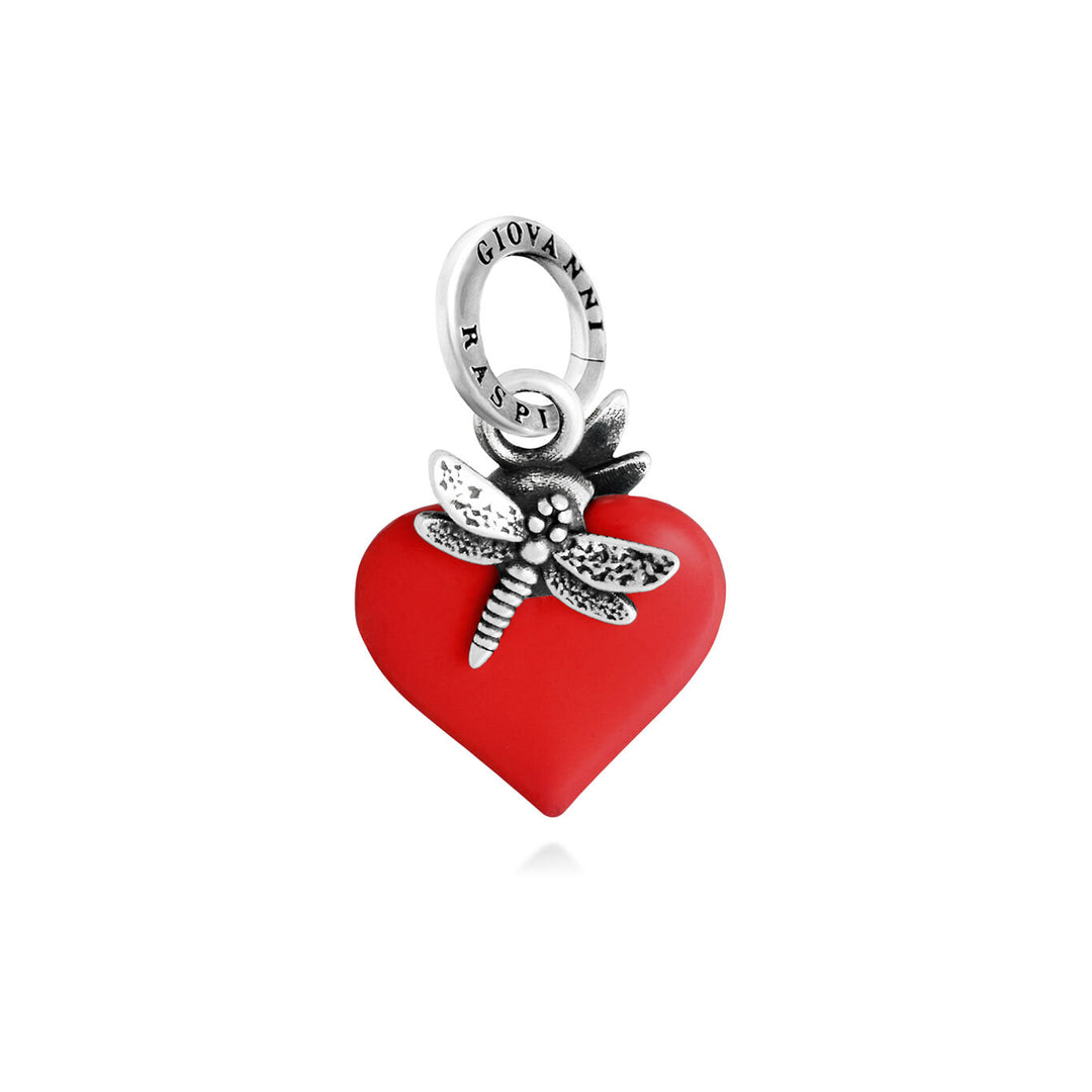Giovanni Raspini Charme Coeur Libellule Rouge 12460