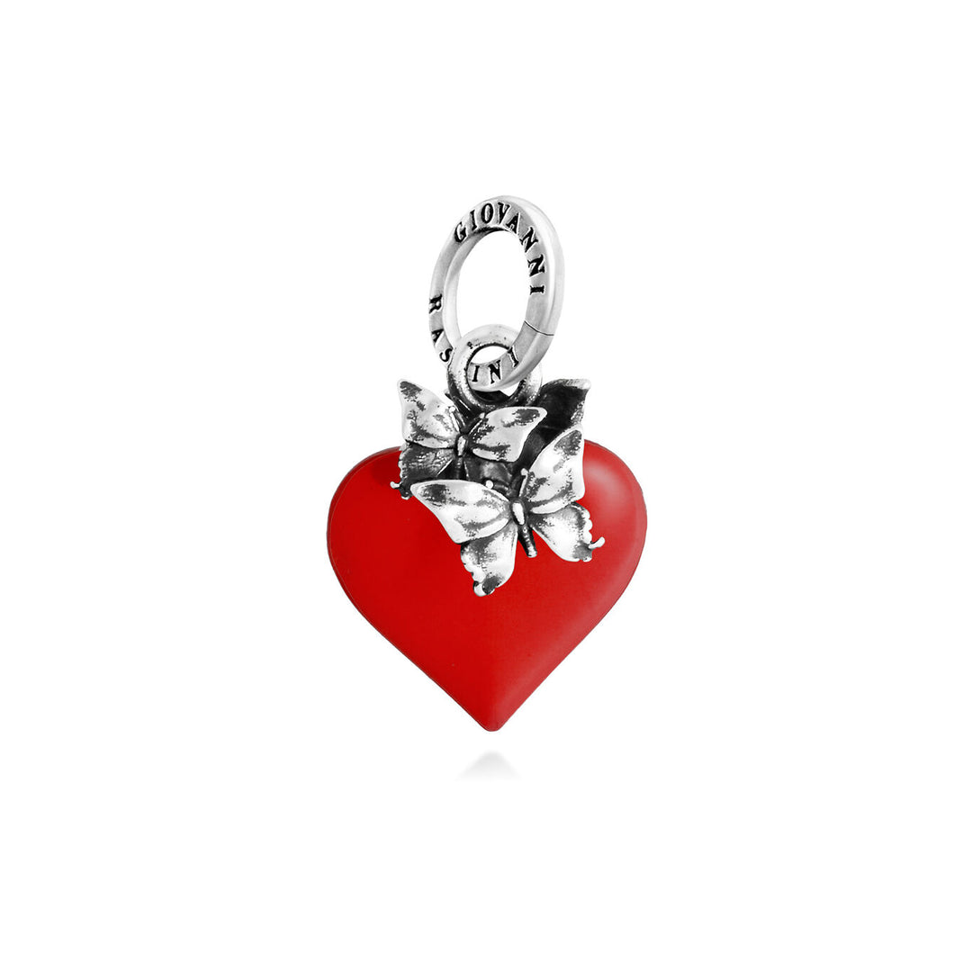 Giovanni Raspini Charme Coeur Papillon Rouge 12463