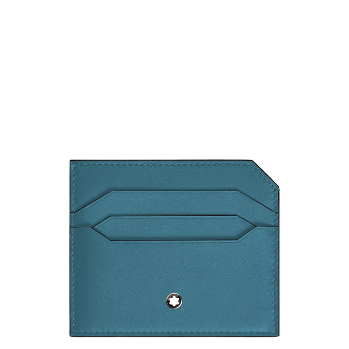 Montblanc card holder 6 compartments Soft Blue Fumé 199312