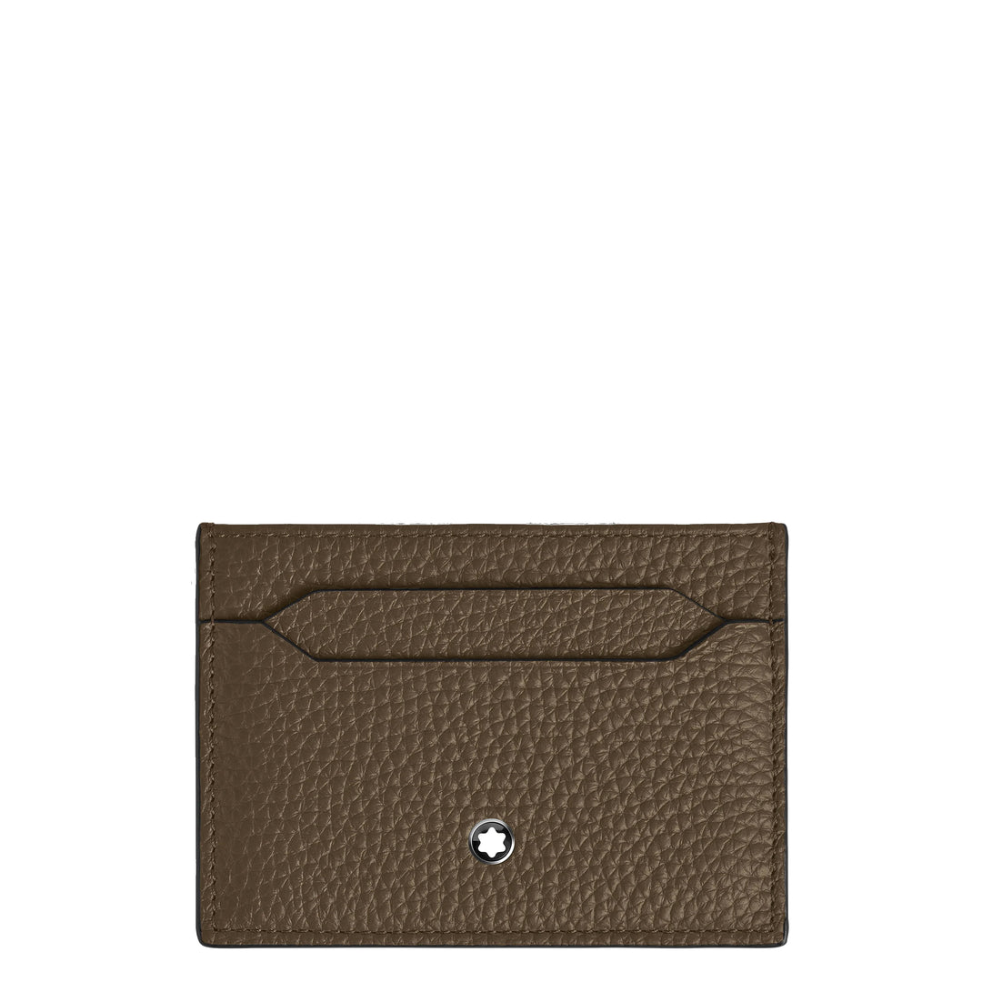 Montblanc card holder 5 compartments chestnut brown 220218