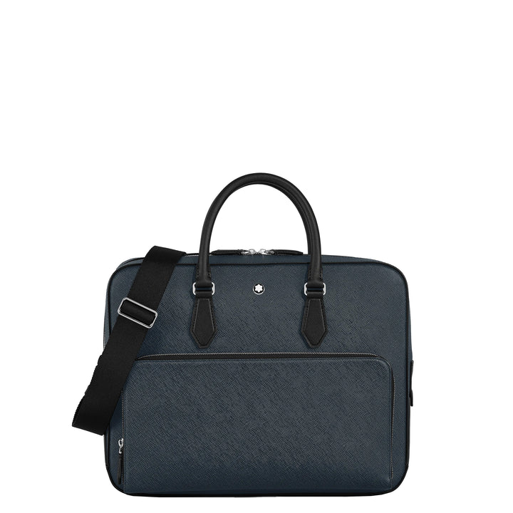 Montblanc Sartorial medium documententas blauw tweed 220332