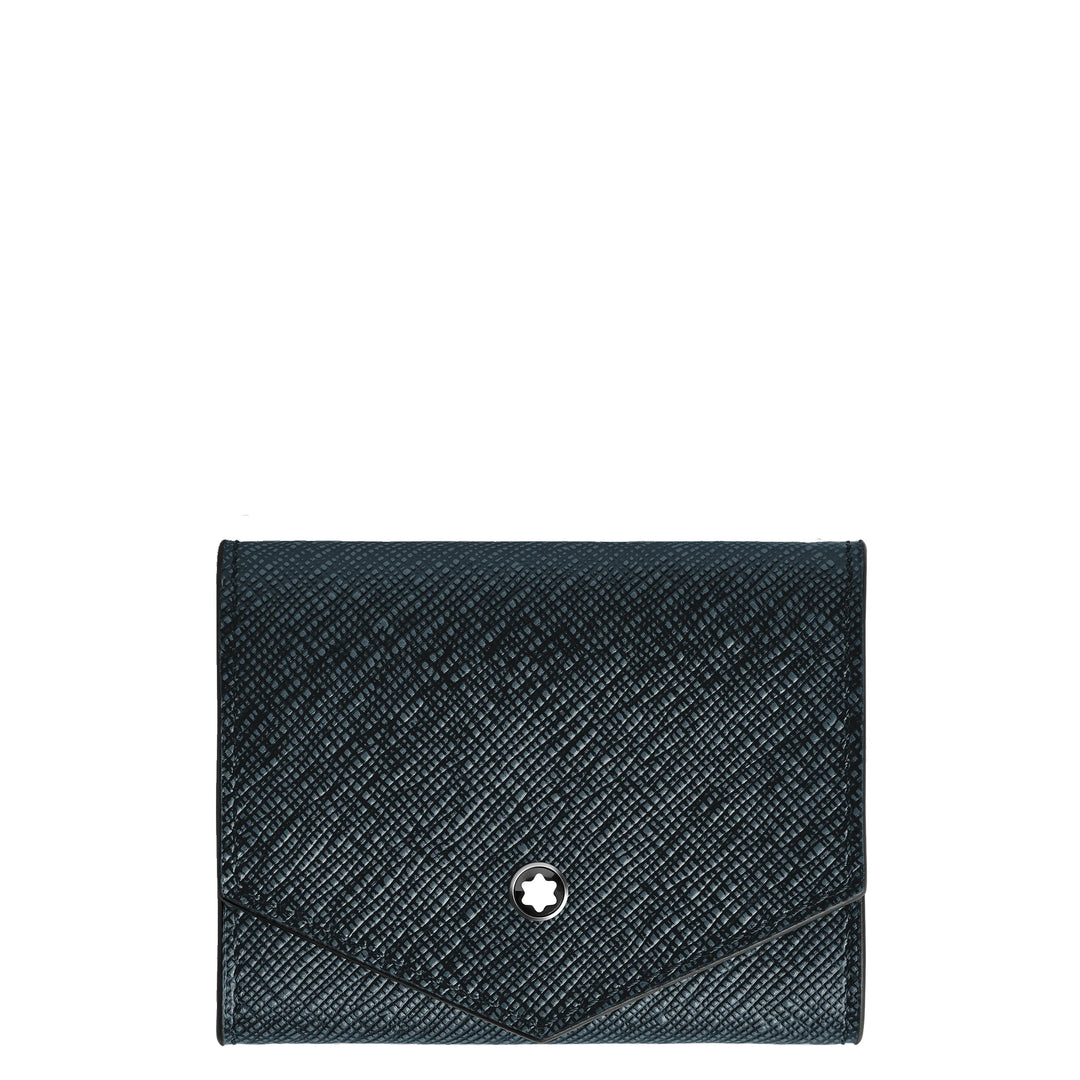 Porte-monnaie en tweed bleu Montblanc Sartorial 220348
