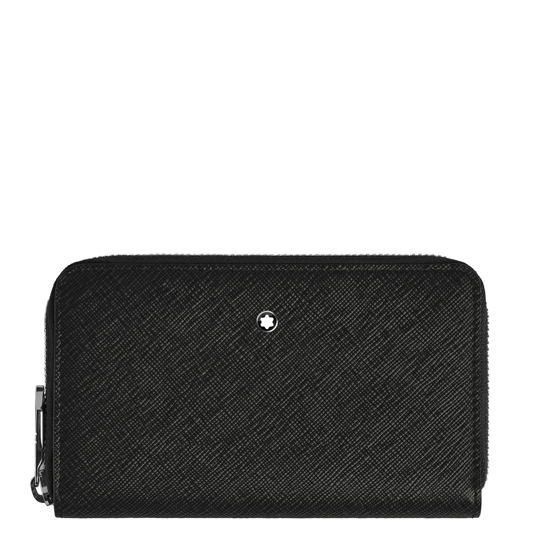 Montblanc portemonnee 12 vakken met ritssluiting medium Sartorial zwart 220361