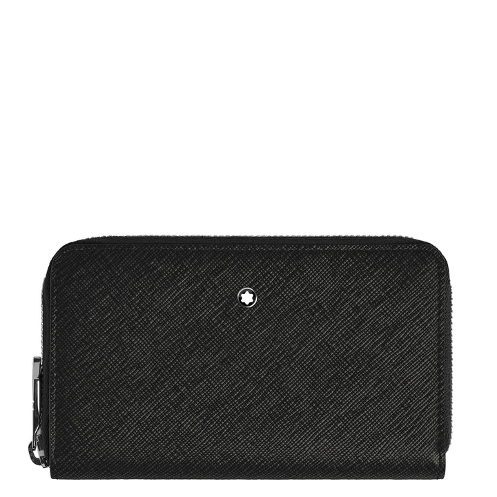 Montblanc portemonnee 12 vakken met ritssluiting medium Sartorial zwart 220361