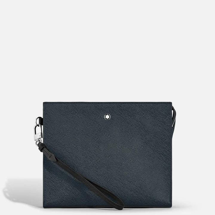 Pochette vestimentaire en tweed bleu Montblanc 220428