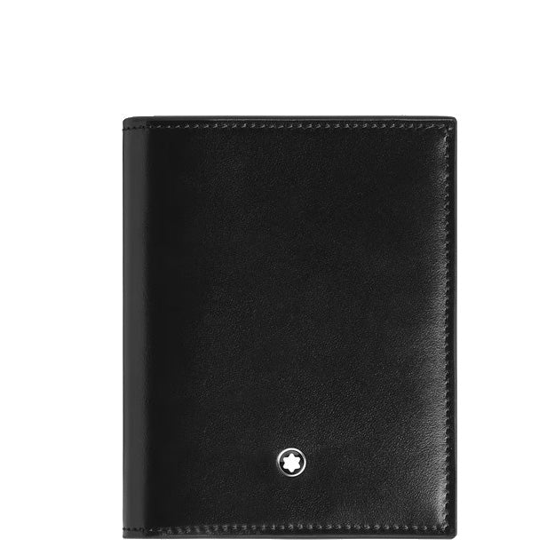 Montblanc compacte portemonnee 6 vakken Meisterstück leer zwart 221322