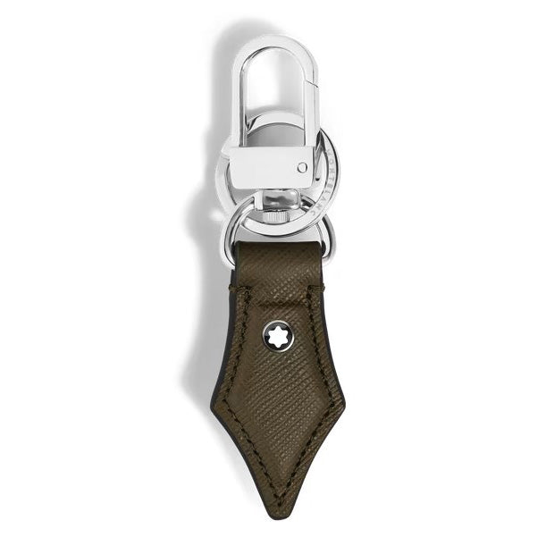 Montblanc nib-shaped key ring in khaki Sartorial leather 221326