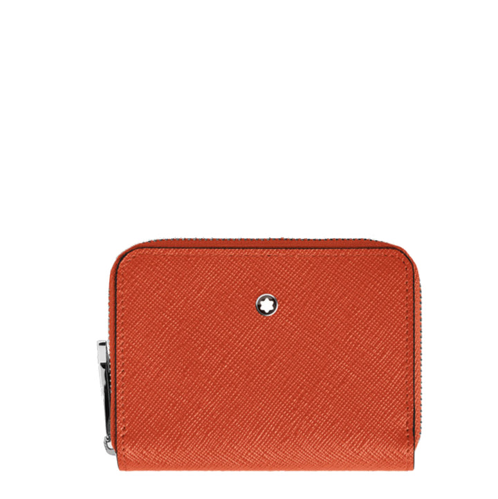 Montblanc Geldbörse 2 Minitaschen Sartorial Leder Mandarine 221340