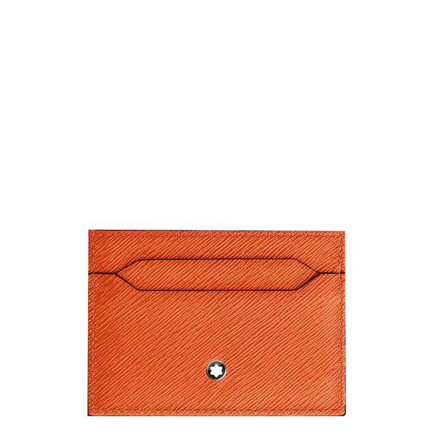 Montblanc 5-pocket kaarthouder in mandarijn Sartorial leer 221352
