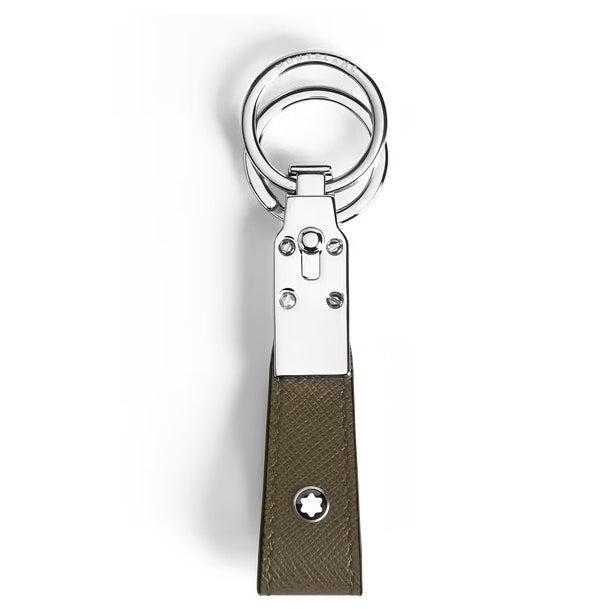 Montblanc Sartorial kaki leren sleutelhanger 221354