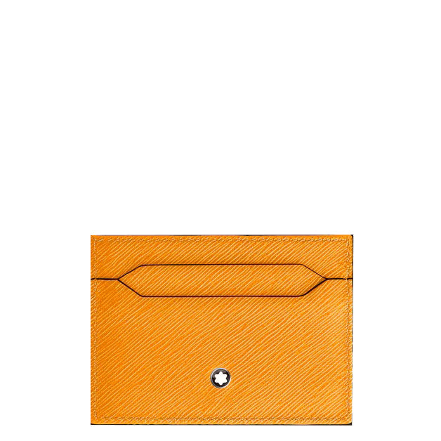 Montblanc 5-pocket kaarthouder in Sartorial saffraanleer 221464