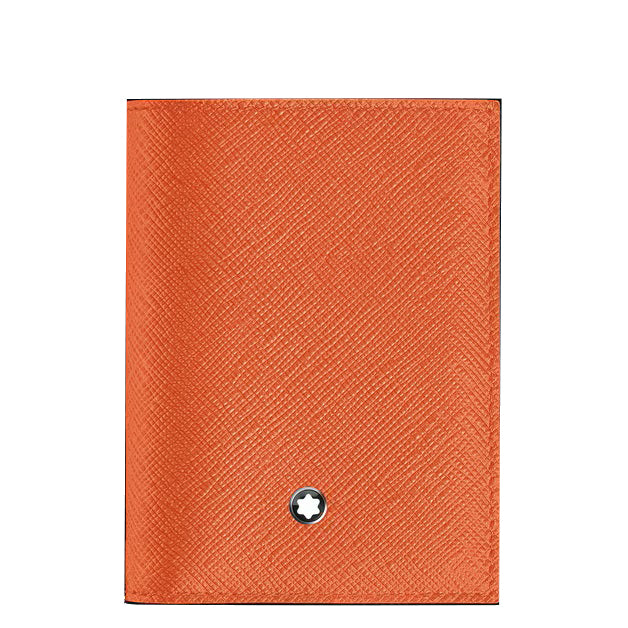 Montblanc mini wallet 4 pockets Sartorial tangerine leather 221472