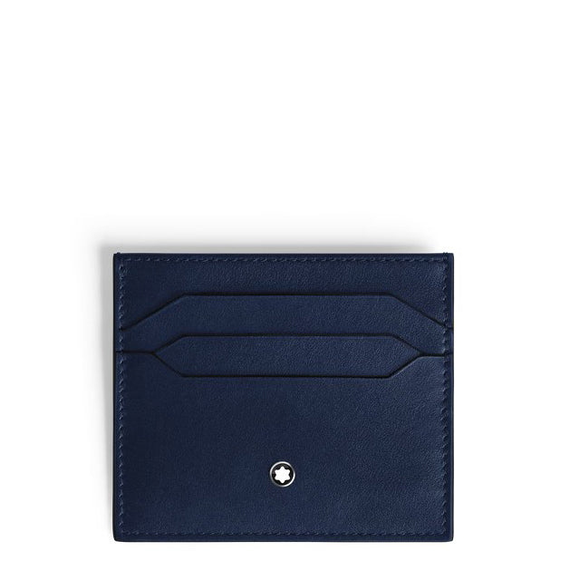 Montblanc 6-pocket kaarthouder in blauw Meisterstück leer 221664