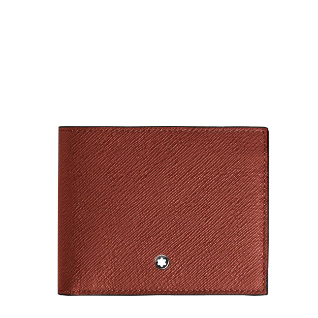 Montblanc portemonnee 6 vakken kleermakersleer rood eiken 223011