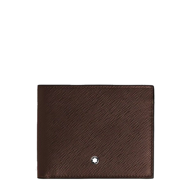 Portefeuille Montblanc 8 poches en cuir Sartorial couleur ébène 223023