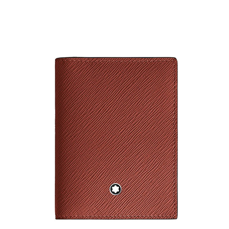 Montblanc kaarthouder 4 vakken Kleermakersleer rood eiken 223045