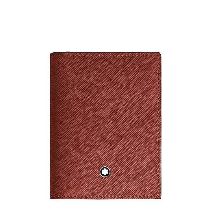 Montblanc kaarthouder 4 vakken Kleermakersleer rood eiken 223045