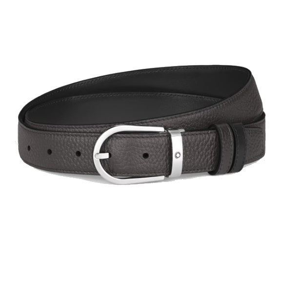 Ceinture réversible Montblanc Meisterstück 30 mm en fer forgé noir 223369