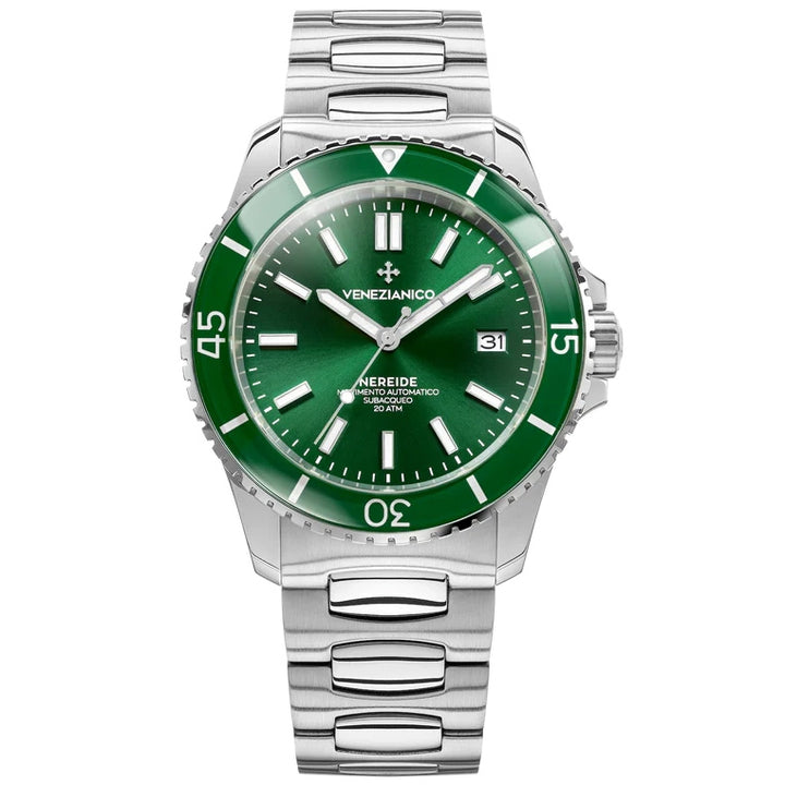 Venezianico Nereide 42mm groen automatisch stalen horloge 3321501C