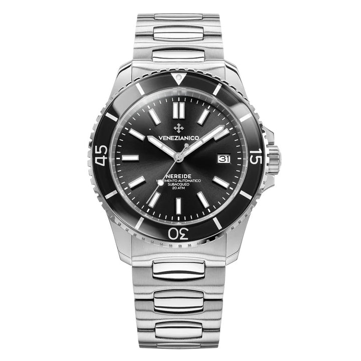 Venezianico Nereide Uhr 42 mm schwarzer Quarzstahl 3321504C