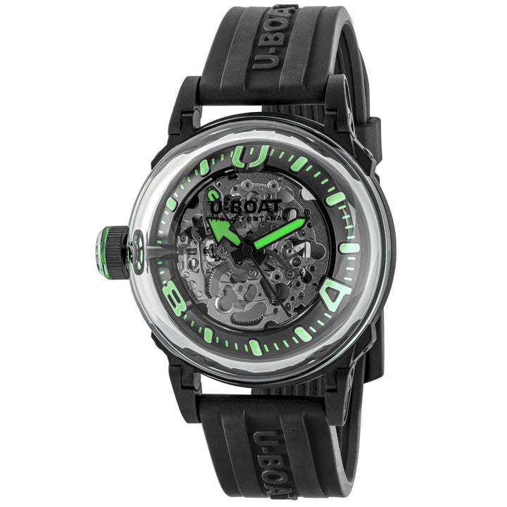 Montre U-BOAT U-65 44mm vert automatique acier finition PVD noir 3347