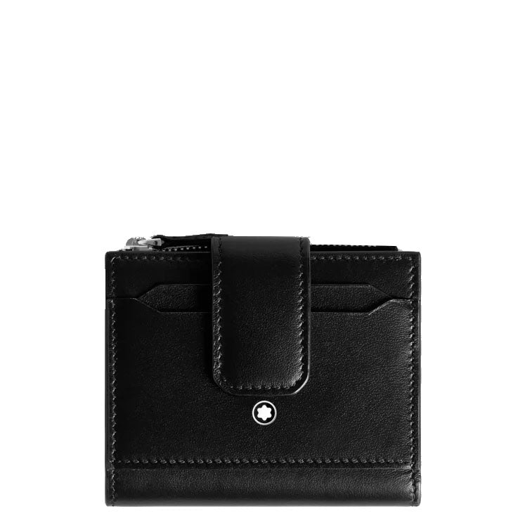 Montblanc mini portefeuille souple 6 compartiments noir 198749