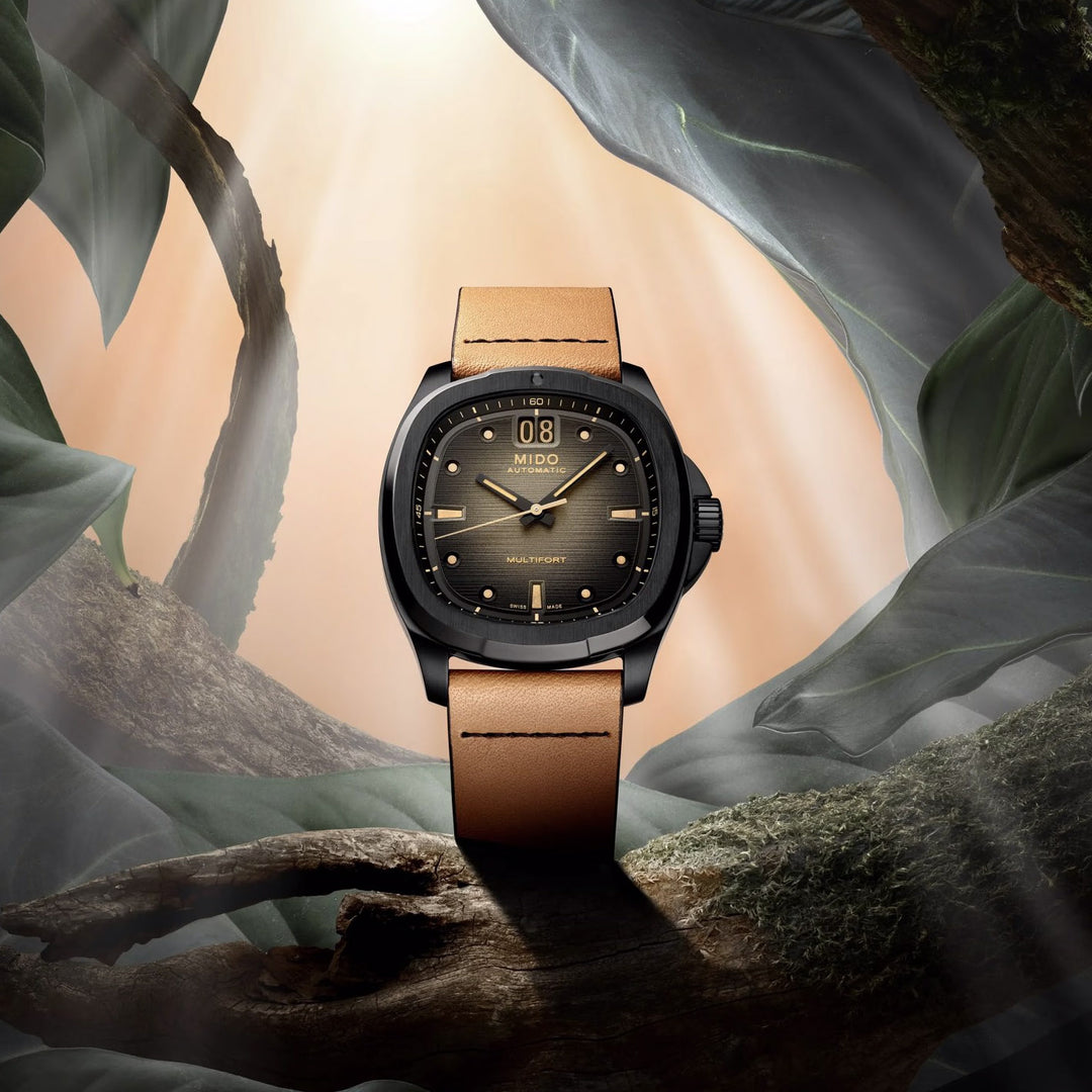 Montre Mido Multifort TV Big Date 40mm automatique acier gris finition PVD noir M049.526.36.081.00