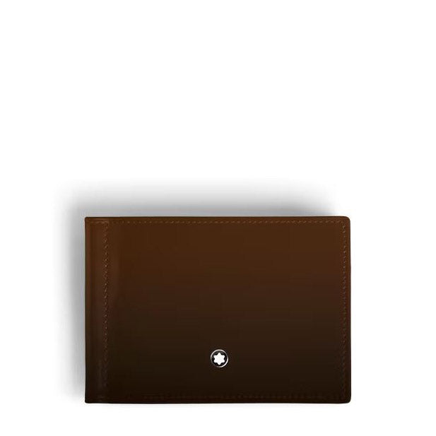 Montblanc 6-pocket portemonnee met geldclip Meisterstück Gradient bruin 220316