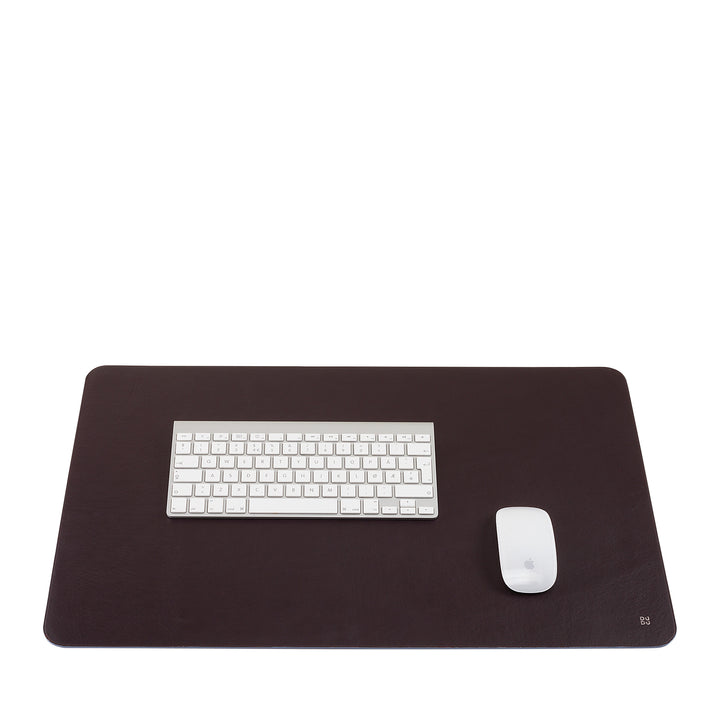 DUDU Bureau-onderlegger in tweekleurig leer CM 61x40, dubbelzijdig oprolbaar, zacht antislip zonder naden