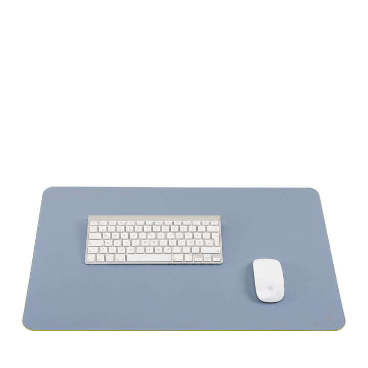 DUDU Office Desk Pad in Two-Tone Leather CM 61x40, Double-Side Rollable, Soft Non-Slip Without Seams