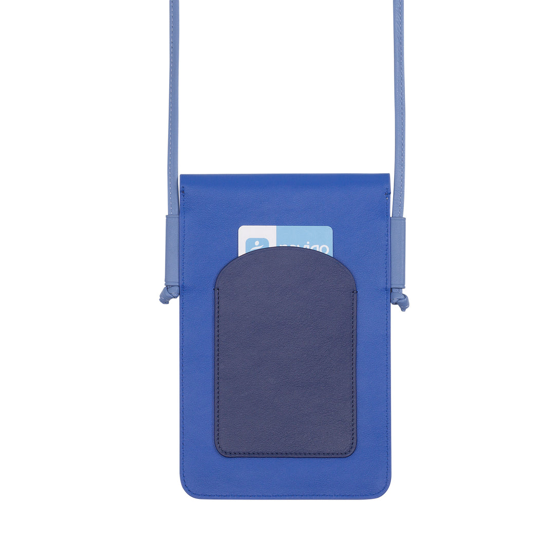 DUDU Leather Neck Phone Case, Smartphone Holder Case up to 6.7 Inch with Button, Adjustable Shoulder Strap, Slim Design