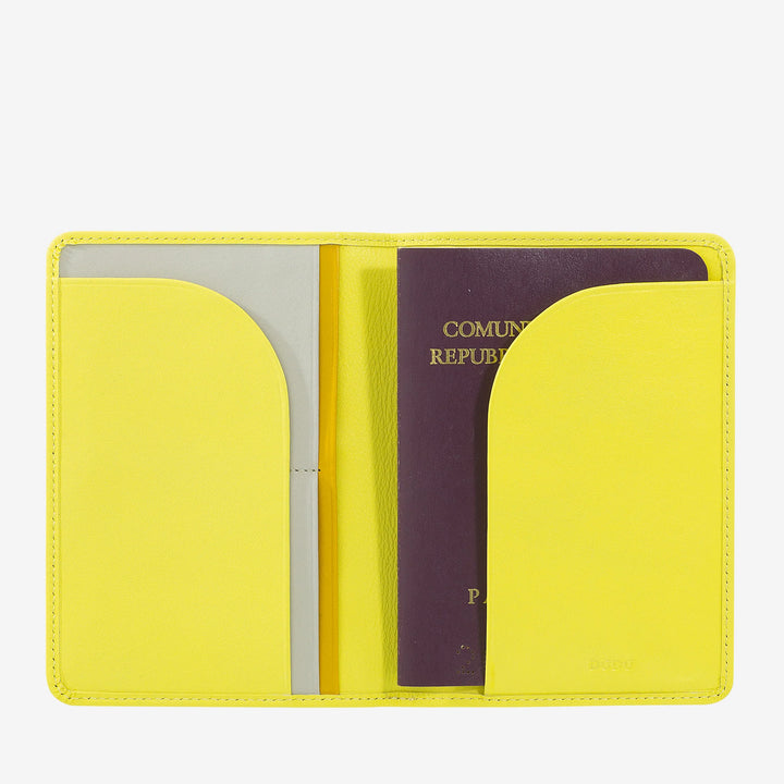 DUDU Reisepasshülle aus Leder mit RFID-Schutz und Kreditkartenhalter