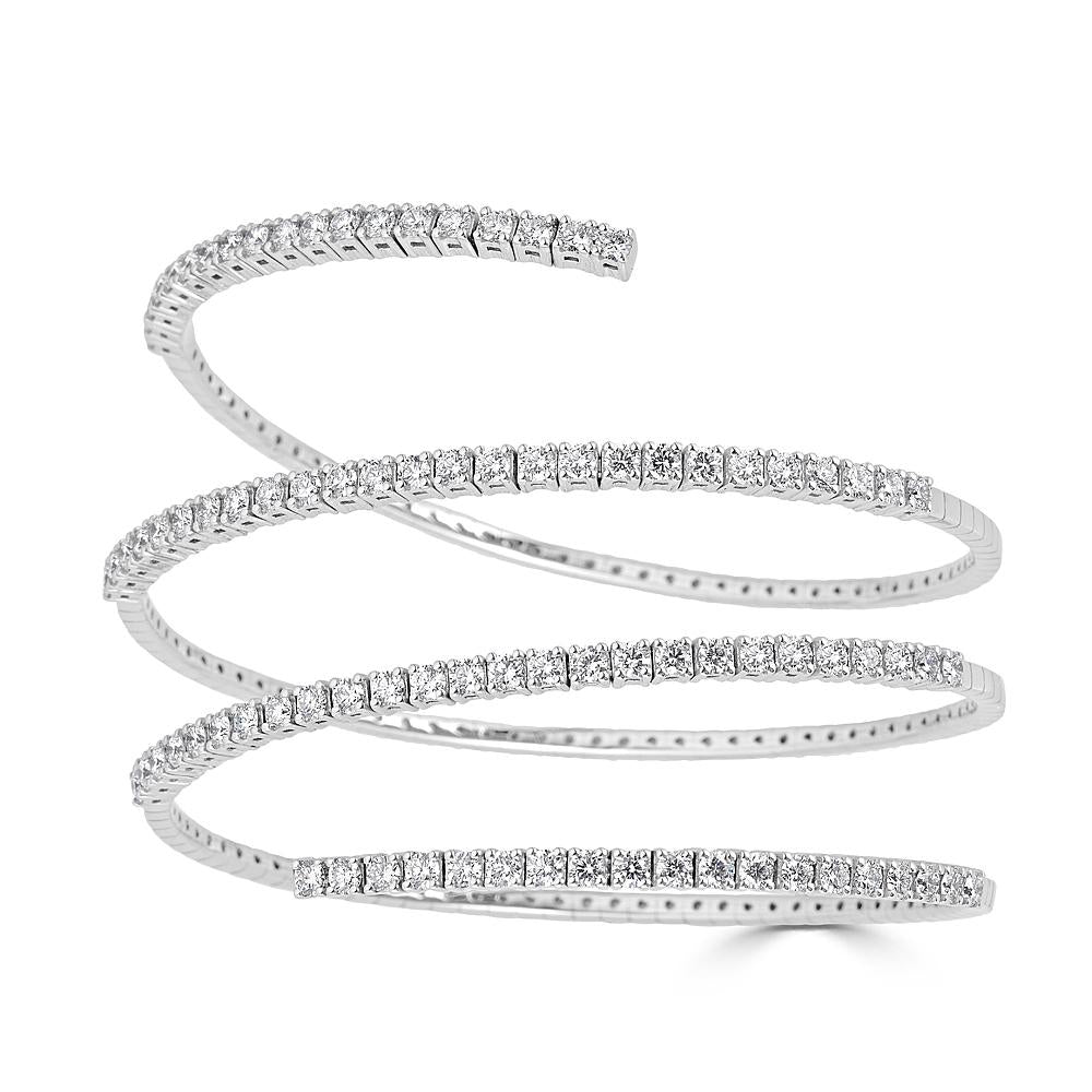Zydo-Wickelarmband mit Diamanten aus Weißgold 55142