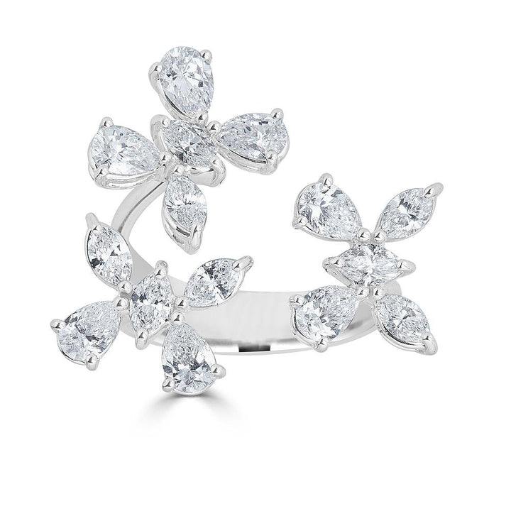 Zydo ring met diamanten vliegende vlinders witgoud 55357