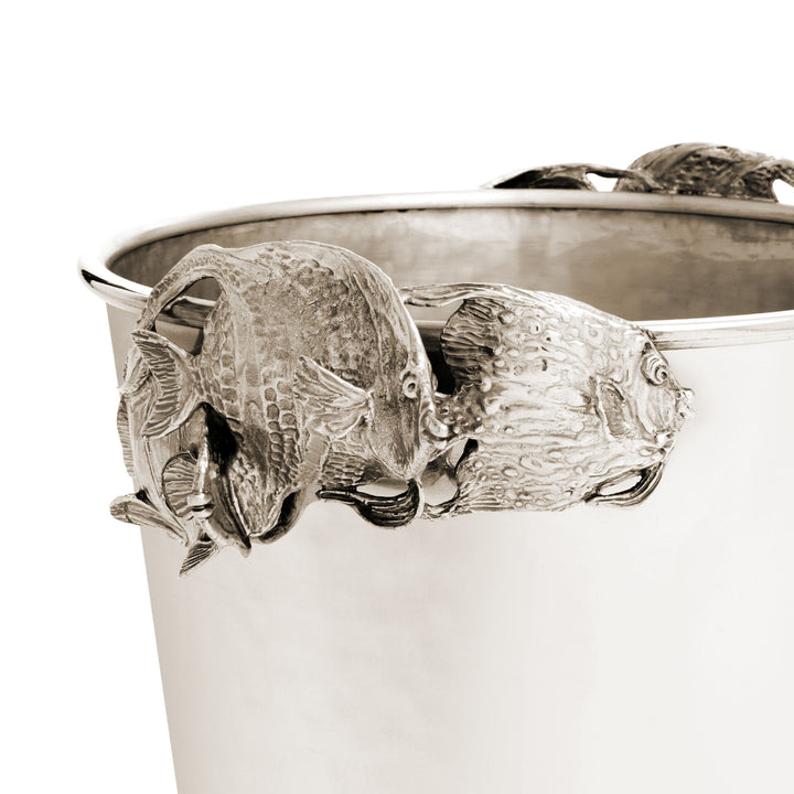 Giovanni Raspini Tropical Fish Champagnerkübel – Champagnerkübel aus Weißbronze – B0084