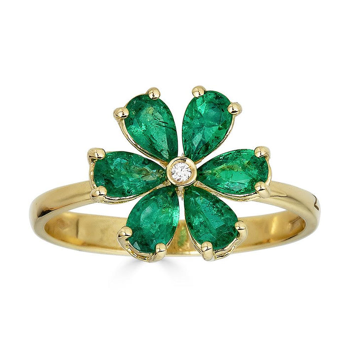 Bague Zydo avec fleur de diamant et pierres précieuses de couleur or rose 63841