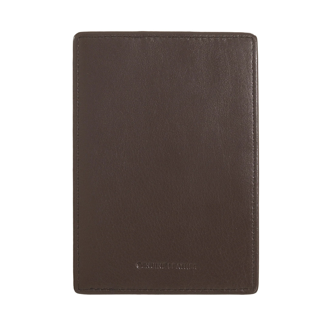 Porte-cartes de crédit ultra-fin pour hommes Nuvola Pelle Slim en cuir Nappa avec fermeture à bouton