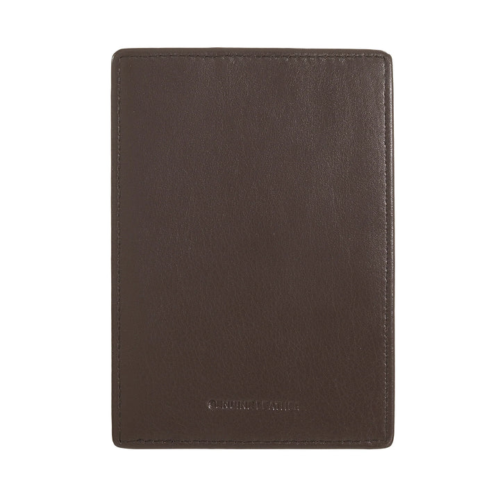 Porte-cartes de crédit ultra-fin pour hommes Nuvola Pelle Slim en cuir Nappa avec fermeture à bouton