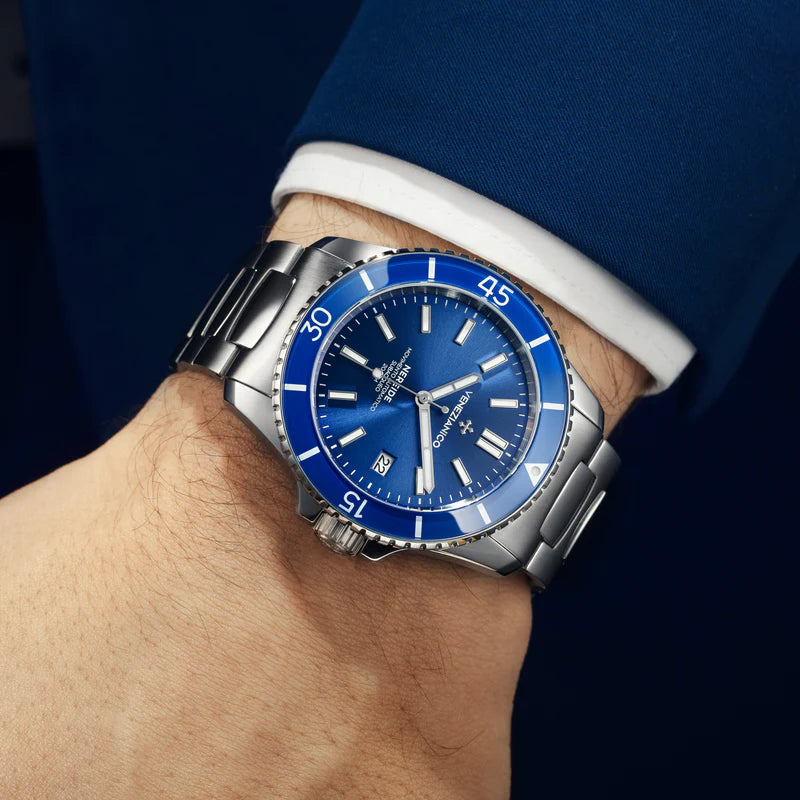 Venezianico Nereide 42 mm blaue Automatik-Stahluhr 3321502C