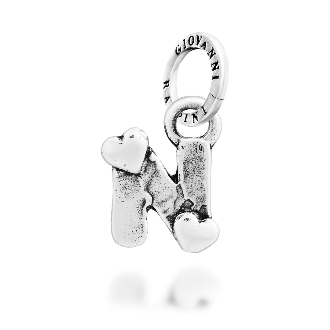 Giovanni Raspini Charm „N“ Little Hearts – Silber Charm – 12790