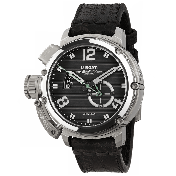 Montre U-BOAT Chimera 46mm acier automatique noir 9605